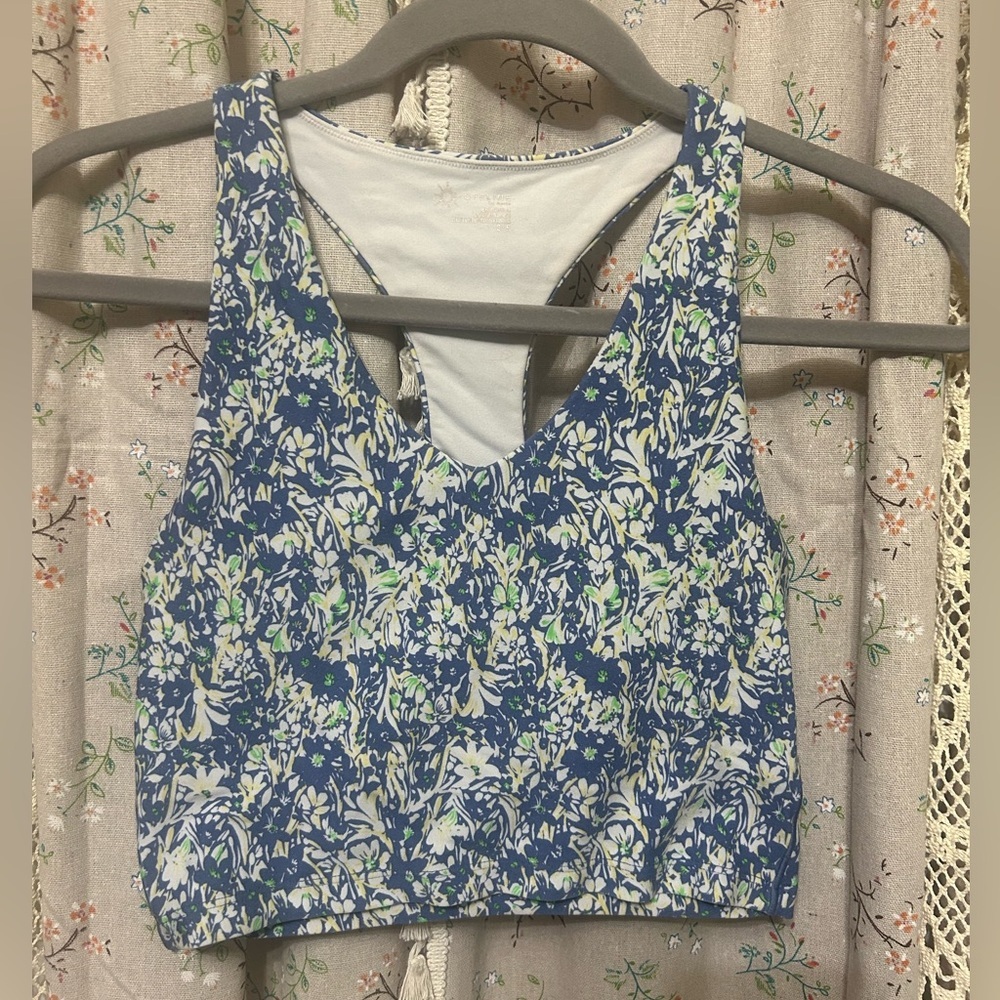3/$30 Offline‎ By Aerie Real Me Low Key Longline Racerback Bralette Size Small